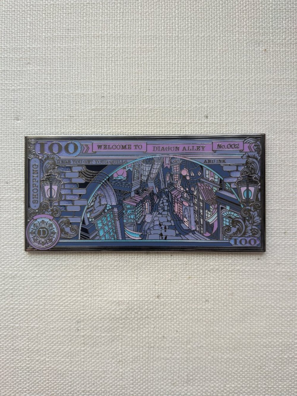 Diagon Alley Dollar Bill pin